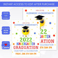 printable graduation ceremony sign advertising set